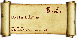Bolla Léna névjegykártya